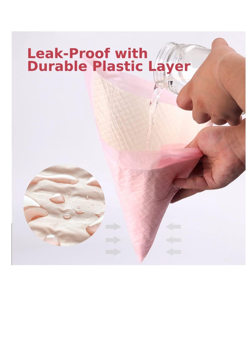 ECVV وسادات تدريب الحيوانات الأليفة من ECVV، وسادات تبول للاستخدام مرة واحدة للكلاب والجراء والقطط والأرانب والحيوانات الأليفة، سريعة الجفاف ولا تتسرب، فائقة الامتصاص، 60 × 60 سم، 40 قطعة، وردي - Image 2