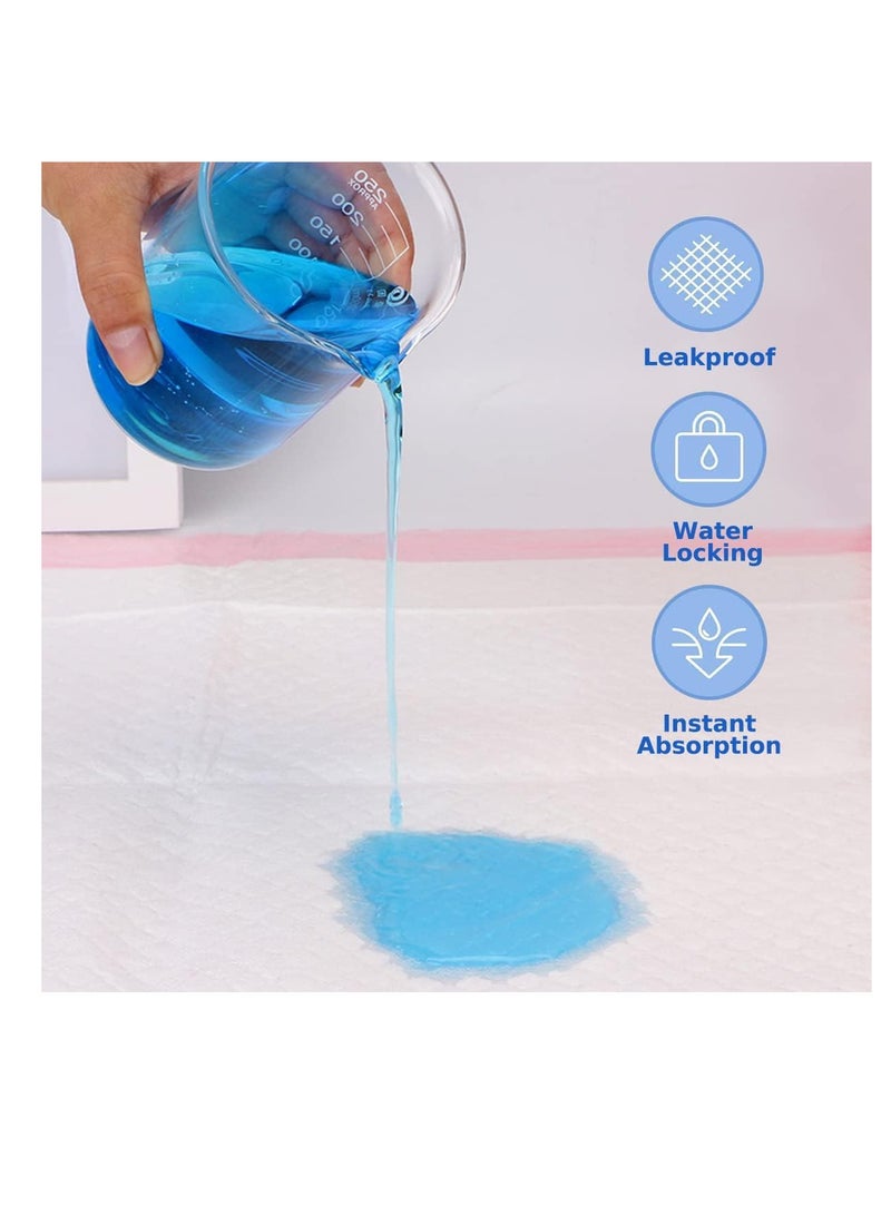 ECVV وسادات تدريب الحيوانات الأليفة من ECVV، وسادات تبول للاستخدام مرة واحدة للكلاب والجراء والقطط والأرانب والحيوانات الأليفة، سريعة الجفاف ولا تتسرب، فائقة الامتصاص، 60 × 60 سم، 40 قطعة، وردي - Image 4