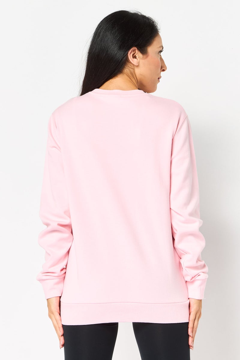 Ellesse Women Sportswear Fit Long Sleeve Outdoor Sweatshirt, Light Pink - Image 4