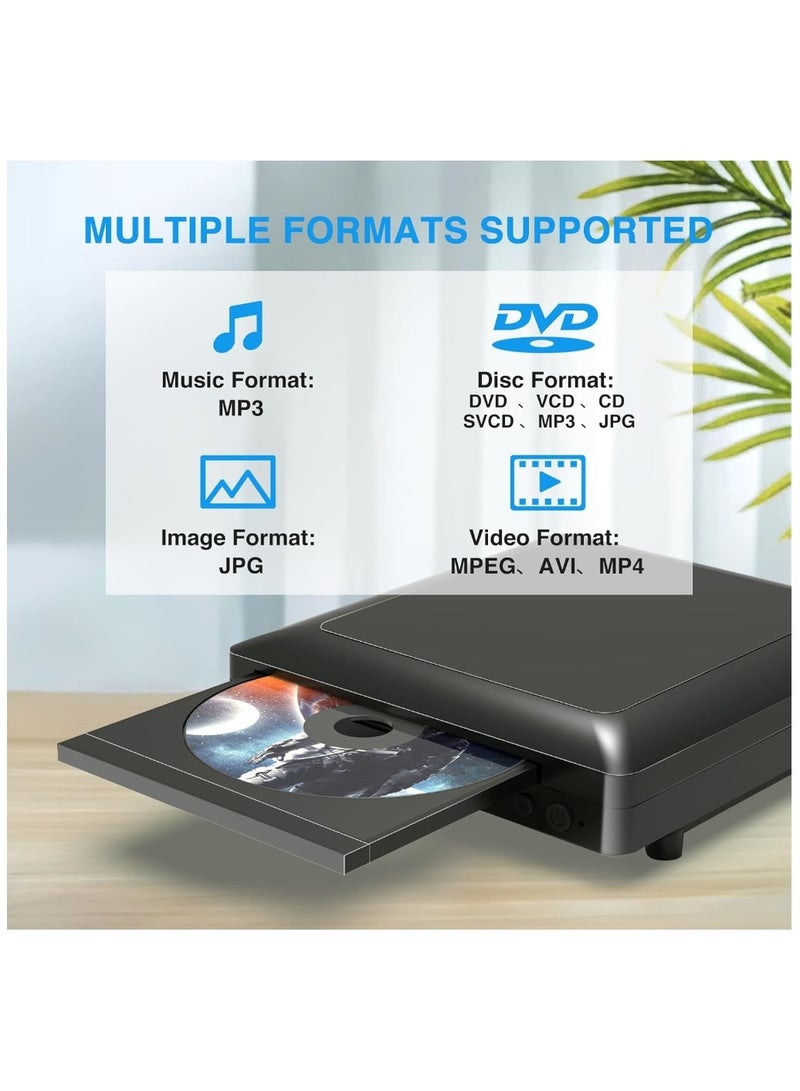 DVD Player HDMI DVD Player Home DVD Player DVD CD Disc Player Digital Multimedia Player AV Output With Remote Control And USB/MIC/RCA/HDMI Connection, Support NTSC/PAL System - Image 2