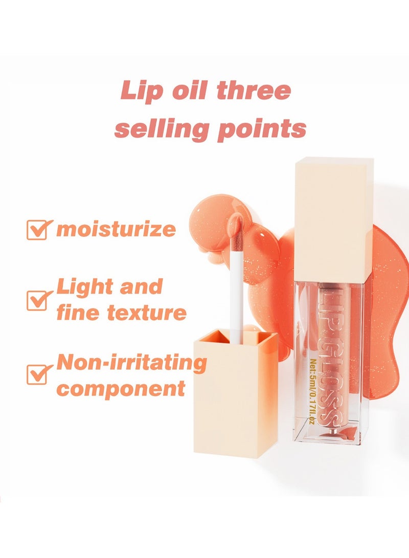 HelloKiss Lip Gloss, Moisturizing Glossy Lip Glaze, Lightweight Plumping Long Lasting Waterproof Mirror Liquid Lipstick, Long Lasting Non-stick - Image 4