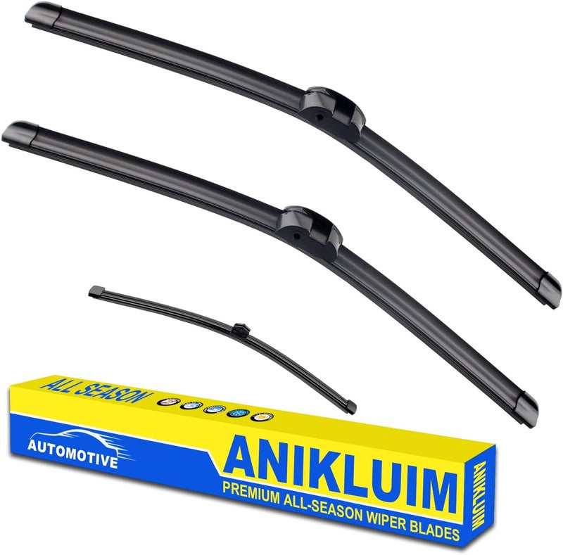 ANIKLUIM 26"+26" Wiper Blades with 14" Rear Wiper Blades Set Replacement for 2011-2016 Cayenne Volkswagen Touareg Original Factory Quality (Pack of 3) - Image 1