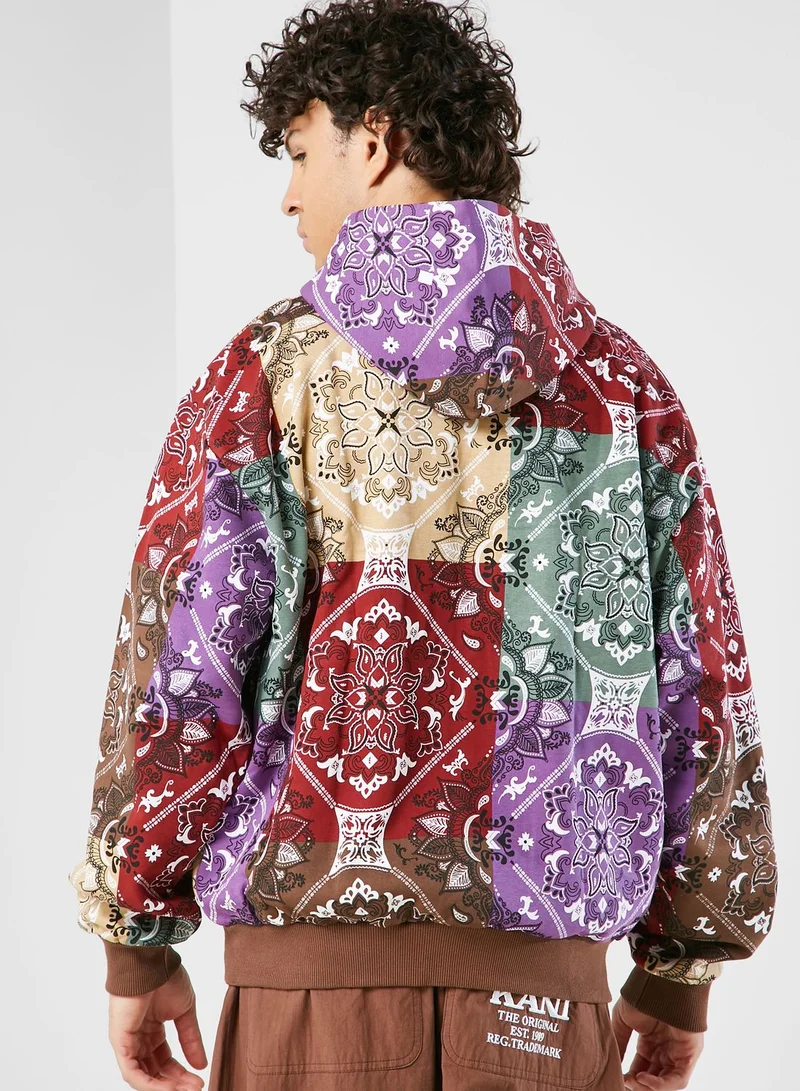 Karl Kani Chest Signature Paisley Full Zip Hoodie