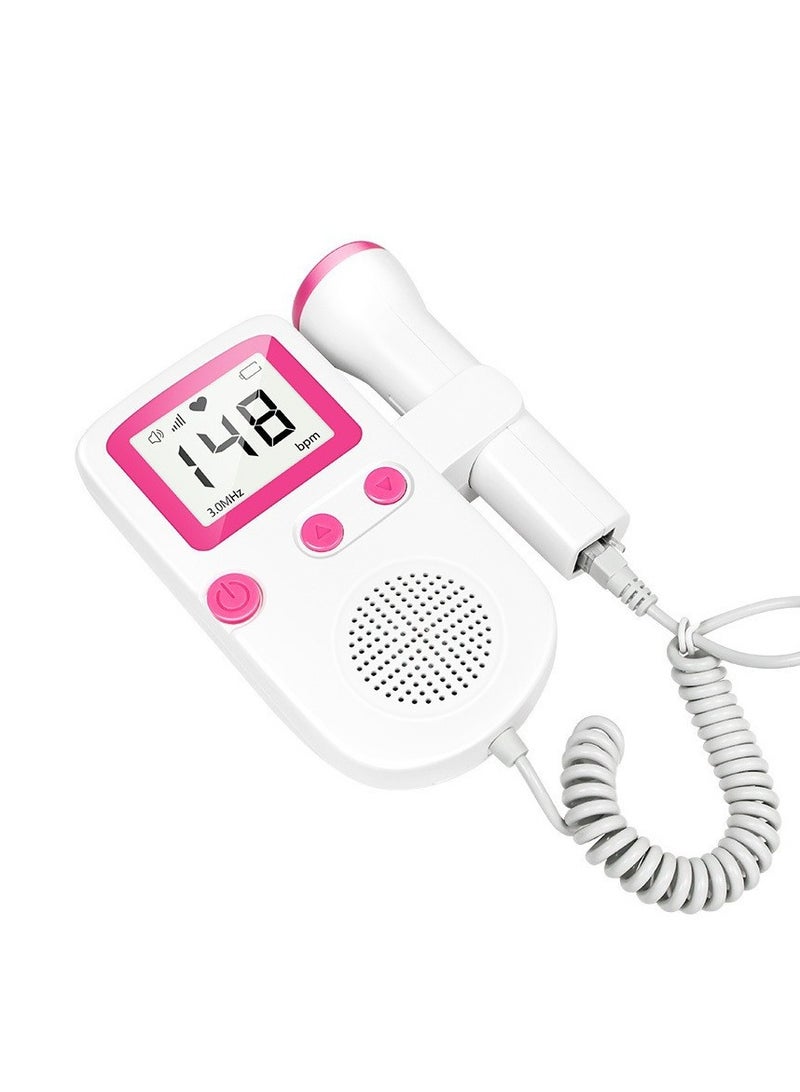 شيانغ مي كاشف معدل ضربات قلب الجنين، جهاز مراقبة معدل ضربات قلب الجنين المحمول للنساء الحوامل، جهاز مراقبة معدل ضربات قلب الجنين دوبلر المتكامل مع الشحن، مراقبة حركة الجنين، جهاز دوبلر مع شاشة LCD، لمراقبة ضربات قلب الطفل في المنزل - Image 3