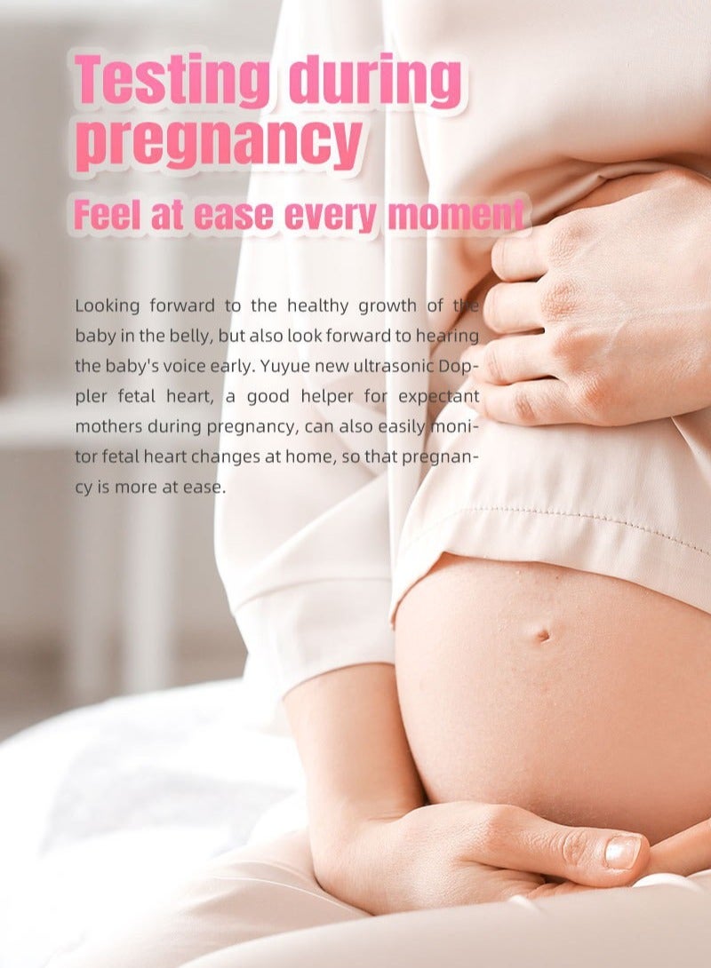 شيانغ مي كاشف معدل ضربات قلب الجنين، جهاز مراقبة معدل ضربات قلب الجنين المحمول للنساء الحوامل، جهاز مراقبة معدل ضربات قلب الجنين دوبلر المتكامل مع الشحن، مراقبة حركة الجنين، جهاز دوبلر مع شاشة LCD، لمراقبة ضربات قلب الطفل في المنزل - Image 5
