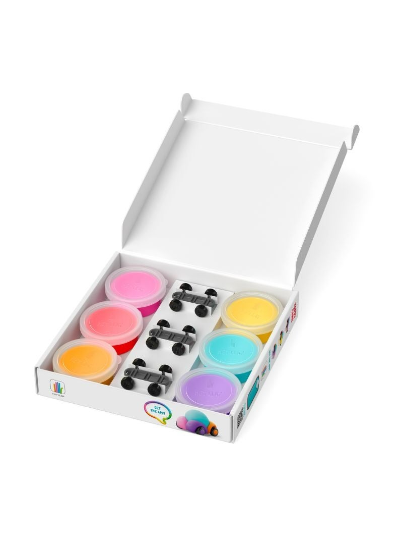 HEY CLAY Happy Cars set Air-Dry Clay 6 Cans - Image 3