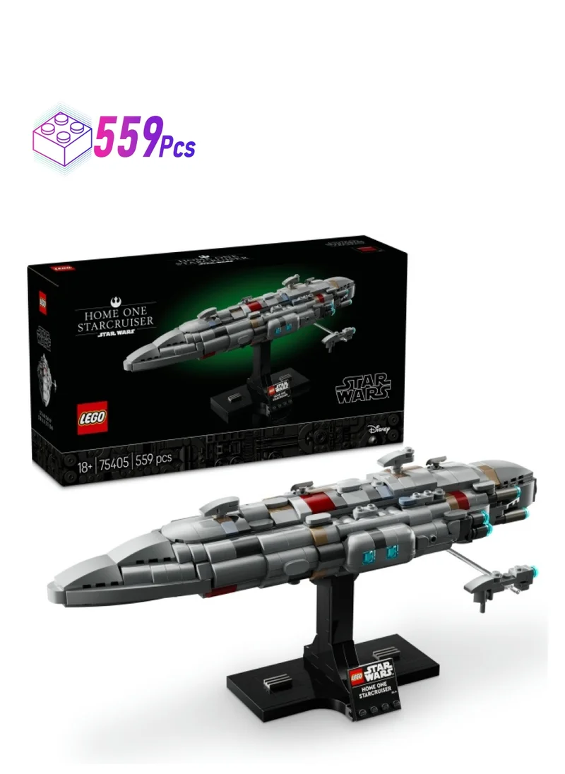 LEGO Star Wars 75405 Home One Starcruiser Building Set for Adults, Collectible Build-and-Display Starship Model with a Stand, Birthday Gift Idea for Men, Women and Teenage Fans of Return of The Jedi (559 pieces)