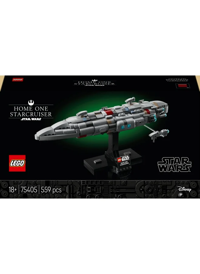 ليغو Star Wars 75405 Home One Starcruiser Building Set for Adults, Collectible Build-and-Display Starship Model with a Stand, Birthday Gift Idea for Men, Women and Teenage Fans of Return of The Jedi (559 pieces)