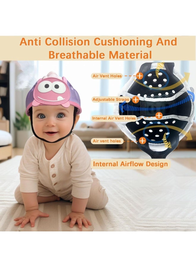 Bukela Baby Helmet for Crawing Walking,Soft Infant Safety Helmet,Baby Helmet 1-2 Years for Anti-Fall Head Protector,Adjustable, Breathable - Image 5