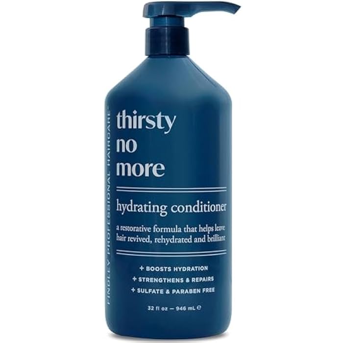 Findley Thirsty No More Hydrating Conditioner with Coconut Oil & Silk Protein - Moisturize & Prevent Breakage | Strengthen Damaged Hair (32 ounces) - Image 1