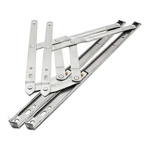 I-EASYDWW IEASYDWW Stainless Steel Window Hinges Casement Hinges Friction Stay 2mm Thick 185mm Groove SUS304 14 Inch 1 Pair - Image 3