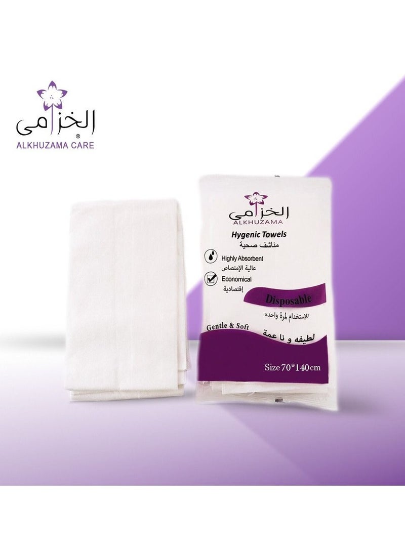 Lavender towels size 70×140 25 pieces for one time use