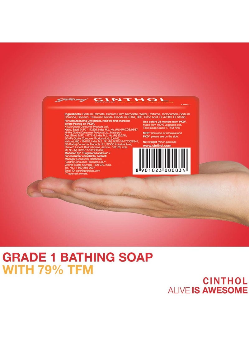 Cinthol Bath Soap Original Deodarant and Complexion Germ Protection 100g - Image 2