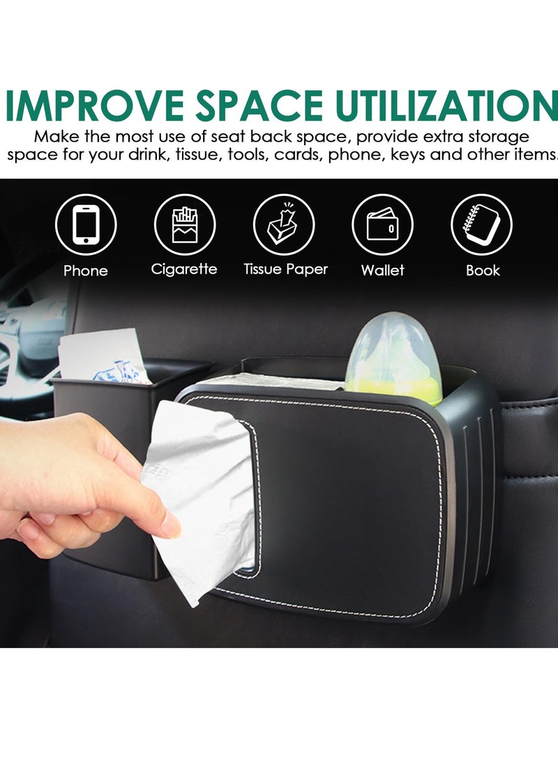 SYOSI Car Back Seat Organizer, Back Organizer Compatible with Tesla Model 3 2017-2023 and Model Y 2019-2023, Multi-function Storage for Kids,  for Travel, and Road Trips (Black) - Image 3