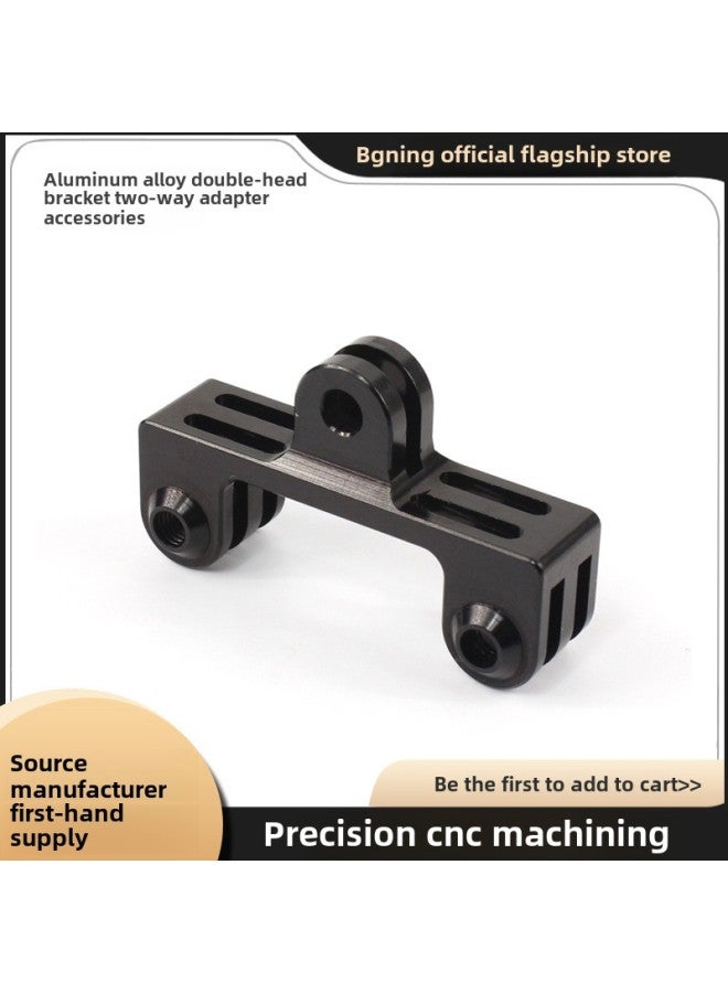 BGNING Double-headed Aluminum Alloy Bracket Fill Light Adapter For GoPro 12 Series Xinjiang 360 Accessories-Color:Bidirectional Bracket-Single  - Image 2