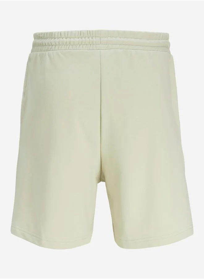 JACK & JONES Logo Print Relaxed Fit Shorts with Drawcord