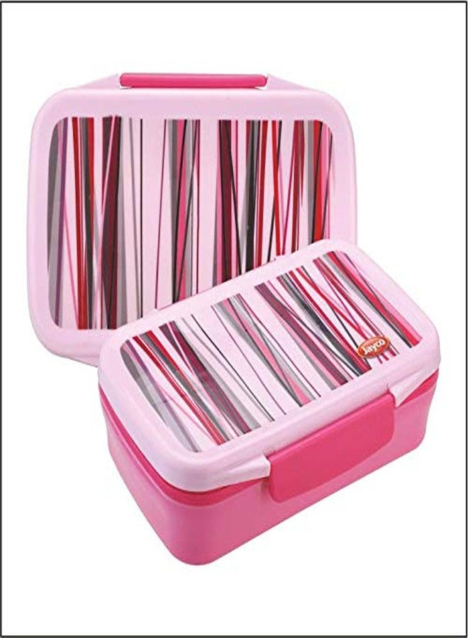 Jayco Mini Meal Lunch Box with Handle for Office/College/School, Pink