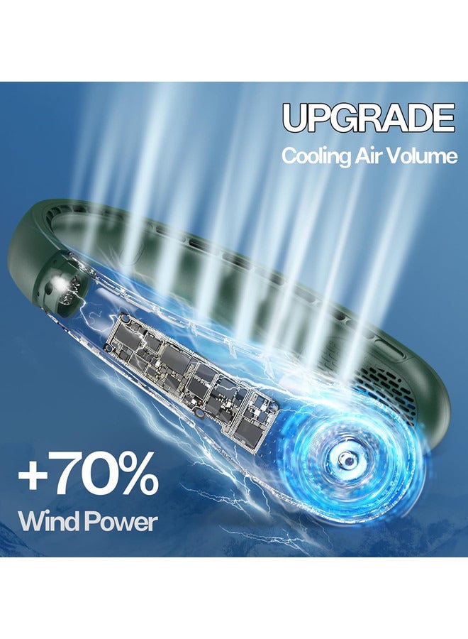 general Neck Fan, Strong Wind, Adjustable, 360° Cooling, Super Quiet, No Blade Fan Design, No Hair Twisting, Even Air Volume On Both Sides, Non-Slip Material, Short Charging, Long Use Time - Image 2
