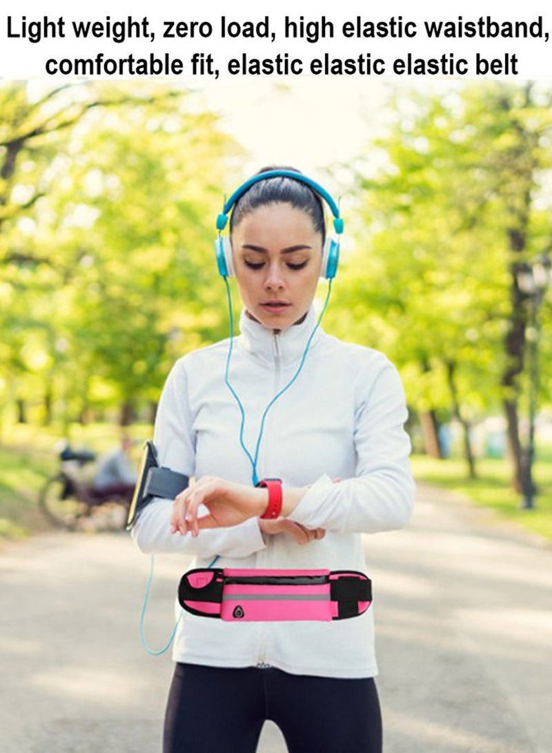 QUTOOB Sports and Workout Waist Bag Money Belt for Running, Cycling, Travelling, Walking, Hiking, Multipocketed Running Waist Belt, Dedicated Slots For Water Bottle Keys Mobile Money Headphone  - Image 2
