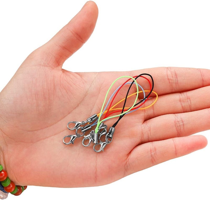 Mini-Factory 100PCS DIY Charm Straps with Lobster Clasp Colorful Lanyard Cords for Phone Charms, USB Drives, Keychains, Jewelry Making, Crafts, Purse & Name Tag Accessories - Image 5