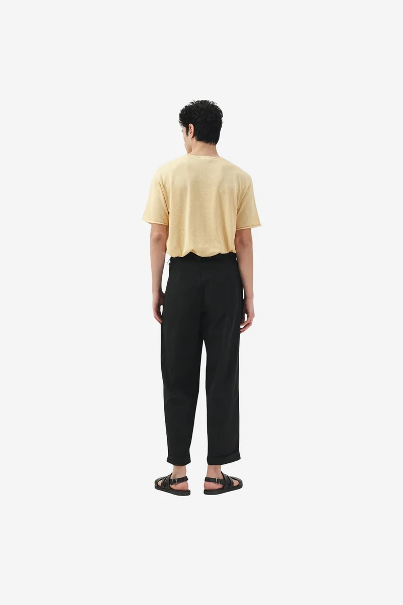 Giesto Black GIESTO Men's Cotton Linen Suit Pants for Men | Best Price UAE