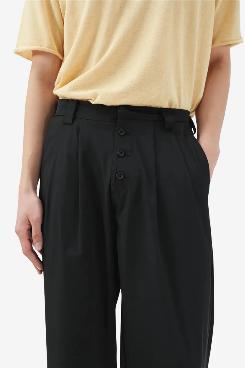 Giesto Black GIESTO Men's Cotton Linen Suit Pants for Men | Best Price UAE