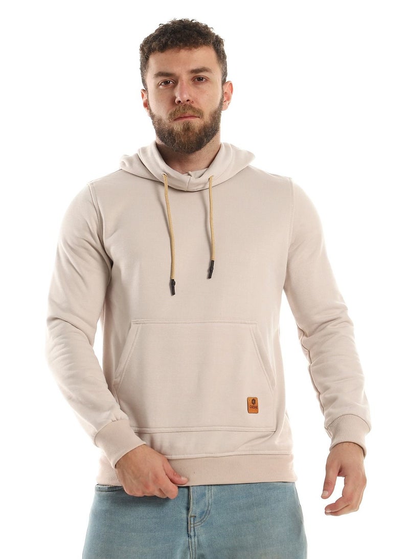 سيزار هودي رجالي سادة مزود بجيوب واكسسوار جلد - Image 1