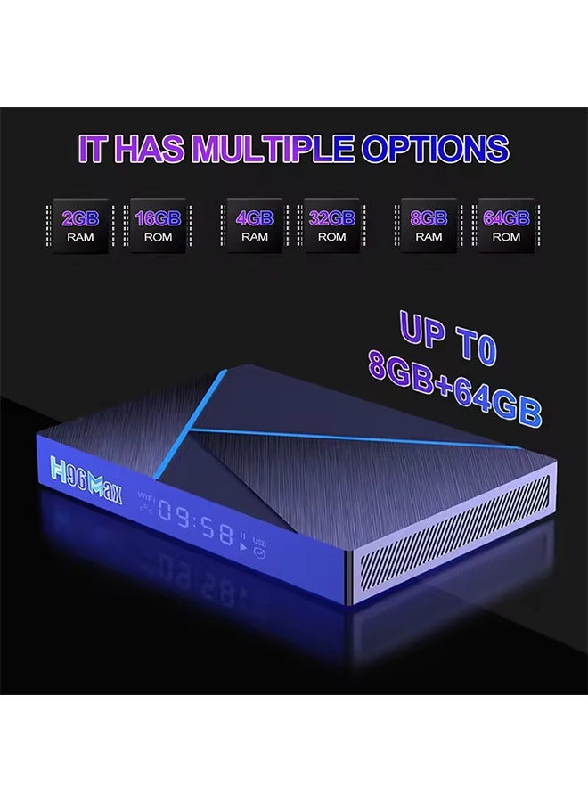 H96 Max V56 Android12 Smart TV Box RK3566 Quad-Core 4K 2.4G/5G WiFi BT4.0 1000M LAN 8GB 64GB Set Top Box - Image 3