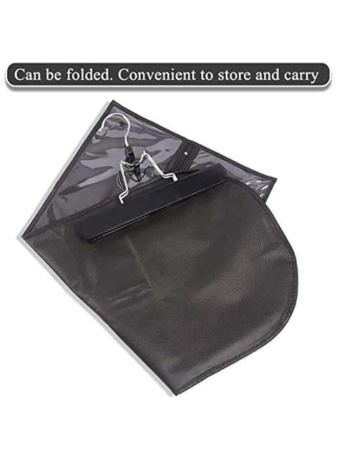 RYNX 2  Hair Extensions Storage Bag with Hanger Dustproof Extra Long Wigs Hairs Storage Bag Strong Holder Waterproof Portable Wigs Pouch Set Hair Tools for Multiple Wigs OrganizerBlack - Image 2