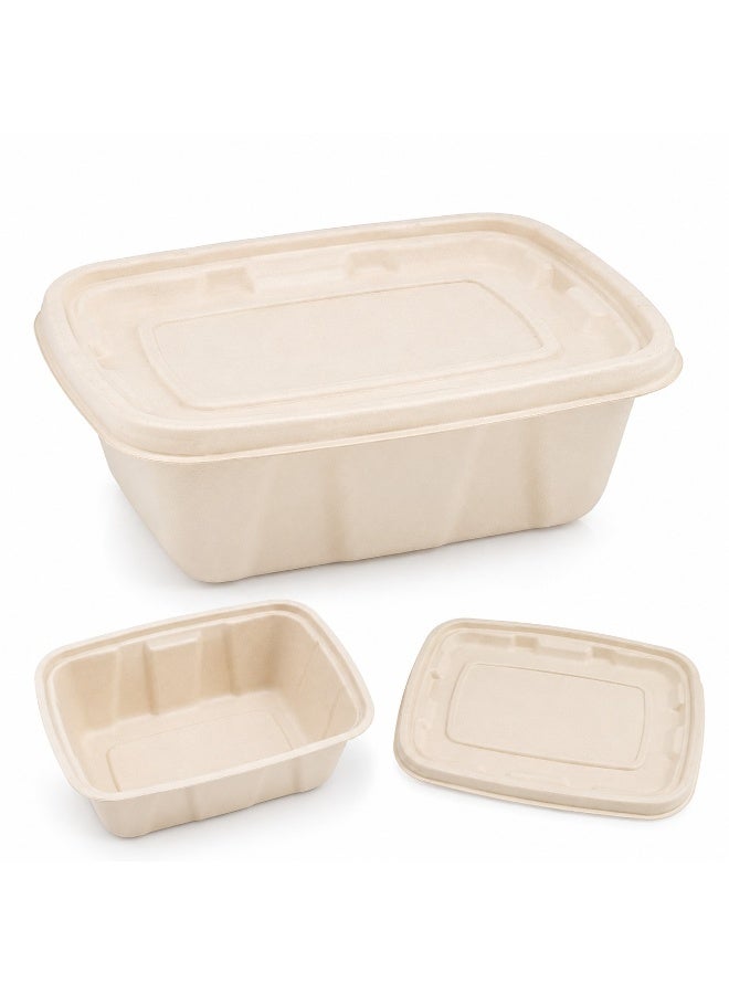 BlueBird Biodegradable Container Rectangle 500 ml With Lid (1 pack x 25 Pcs) - Image 3