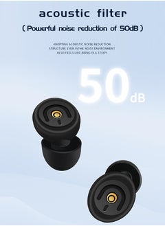 Polish'D Silicone Ear Plugs for Sleeping-Reusable Ear Plugs for Noise Reduction, Comes with Storage Box, Hearing Protection Noise Cancelling Ear Plugs, Ear Plugs for Kids, 2 Ear Tips (Black)  - Image 2