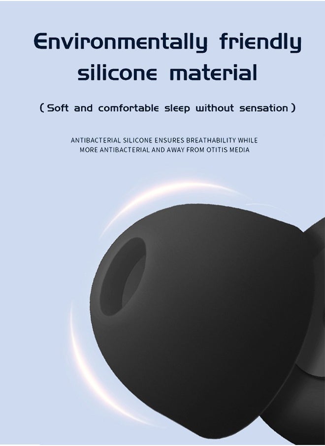 Polish'D Silicone Ear Plugs for Sleeping-Reusable Ear Plugs for Noise Reduction, Comes with Storage Box, Hearing Protection Noise Cancelling Ear Plugs, Ear Plugs for Kids, 2 Ear Tips (Black)  - Image 4