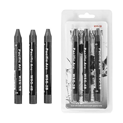 Pacific Arc Jumbo Water Soluble Graphite Sticks Set of 3, Soft 2B, 4B, 6B - Image 4