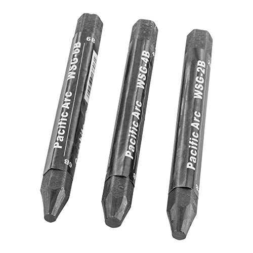Pacific Arc Jumbo Water Soluble Graphite Sticks Set of 3, Soft 2B, 4B, 6B - Image 1