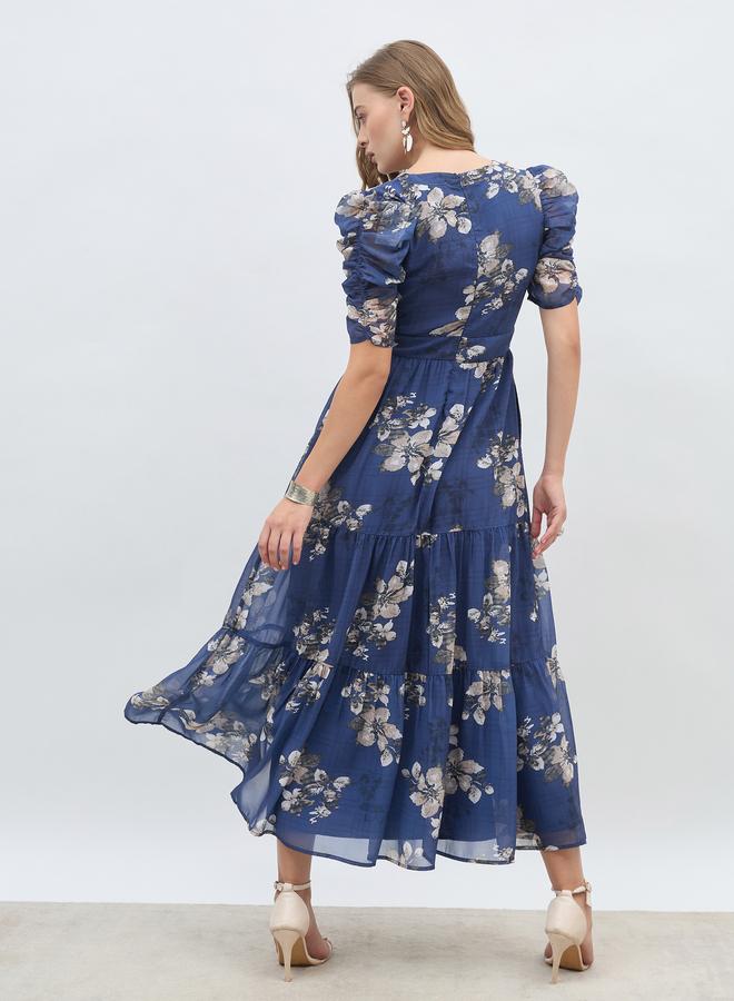 ستايلي فستان طبقات بنقشة الزهور - Image 5