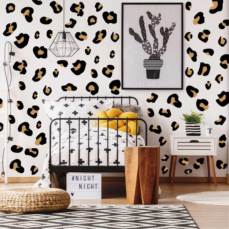 CharmFlo 10 Sheets 290Pcs Leopard Wall Decals Removable Peel & Stick Wall Stickers Self-Adhesive Animal Print Vinyl Decor for Nursery,Car,Door,Home,Bedroom,DIY Easy Installation - Image 5