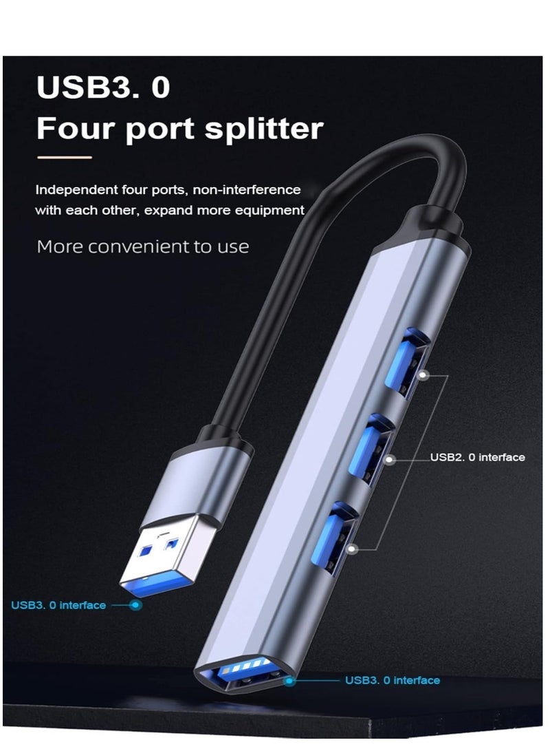 ELTRAZONE Ultra Slim USB 3.0 Hub with 4 Ports for Laptop, Notebook, PC - High-Speed Data Transfer, Compact Design, Compatible with Mouse, Keyboard, External Hard Drives, Silver - Fast Charging & Durable for Daily Use  - Image 5