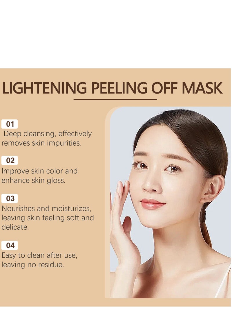 EELHOE Lightening Peel off Mask, Instant Whitening Niacinamide Peel-Off Mask, Lightening Peel off Mask with Chocolate and Niacinamide, Moisturizing 60g - Image 5