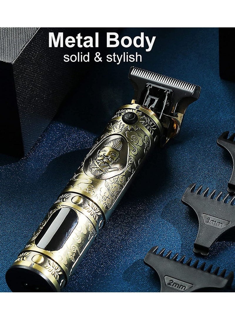 مقصات شعر VGR للرجال ماكينة حلاقة كهربائية مع مشط توجيه شاشة LCD قابلة للتعديل لاسلكية وقابلة لإعادة الشحن ماكينة حلاقة كهربائية للمبتدئين صالونات الحلاقة والتشذيب - Image 4