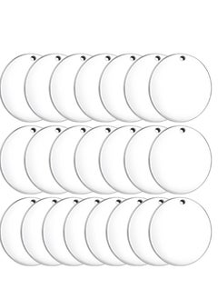 30 Pieces Acrylic Round Ornaments Blanks Clear Acrylic Circle Disc Blanks with Hole Acrylic Blanks for Keychain, Craft and DIY Project, 2.5 Inch, Acrylic