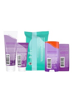 Lume Whole Body Deodorant Starter Pack Smooth Solid Stick Invisible Cream Tube Acidified Body Wash Mini & Deodorant Wipes Aluminum & Baking Soda Free Odor Control Skin Loving (Lavender Sage)  - Image 2