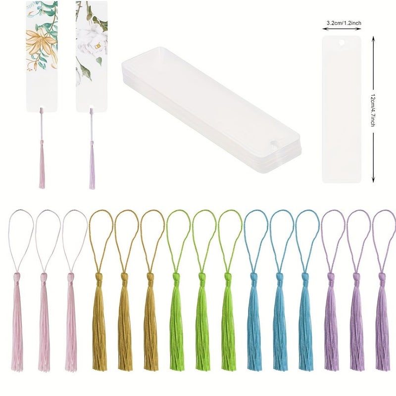 30 Transparent Acrylic Bookmark Set with Tassels for Readers Party Gifts - Image 4