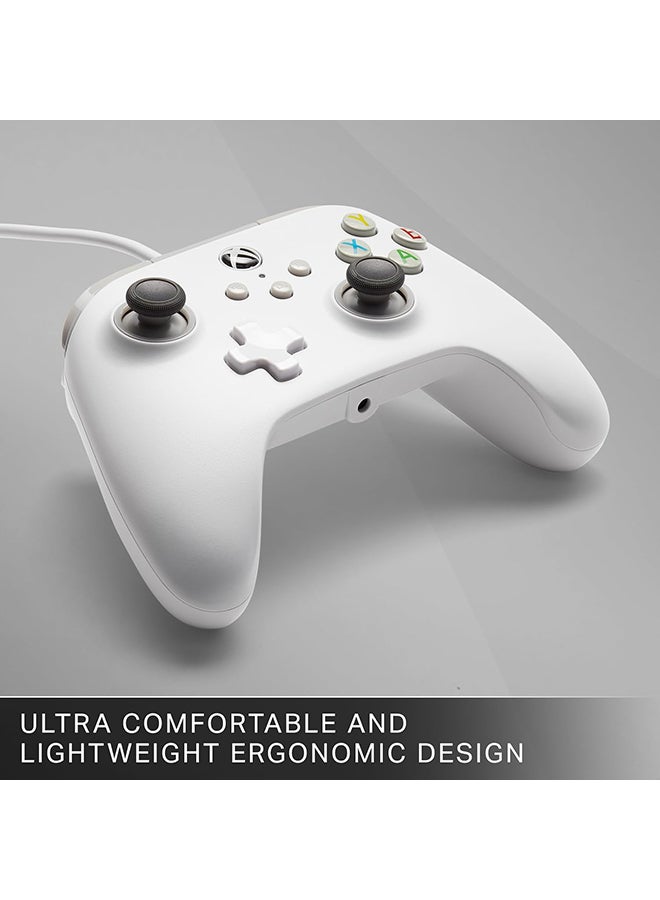 باور أيه وحدة تحكم الألعاب السلكية المعززة من PowerA لجهاز Xbox Series X/S، Xbox One، PC، Windows 10/11، أبيض - Image 5