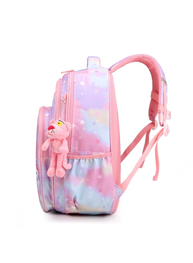 Schoolbag For Primary School Students 1-3-6 Grade Cartoon KT Cat Children's Backpack 6-12 Years Old Girl Korean Nylon Backpack-Color:Large Pink  - Image 3