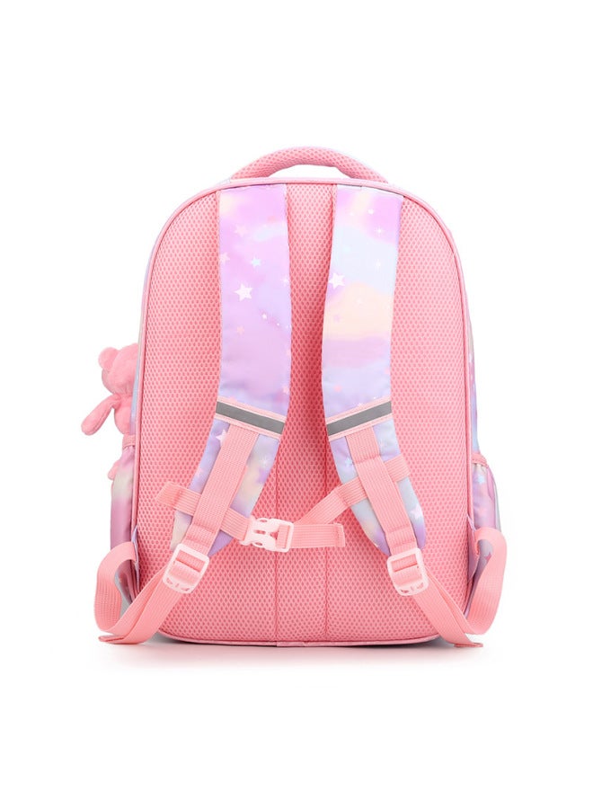 Schoolbag For Primary School Students 1-3-6 Grade Cartoon KT Cat Children's Backpack 6-12 Years Old Girl Korean Nylon Backpack-Color:Large Pink  - Image 4