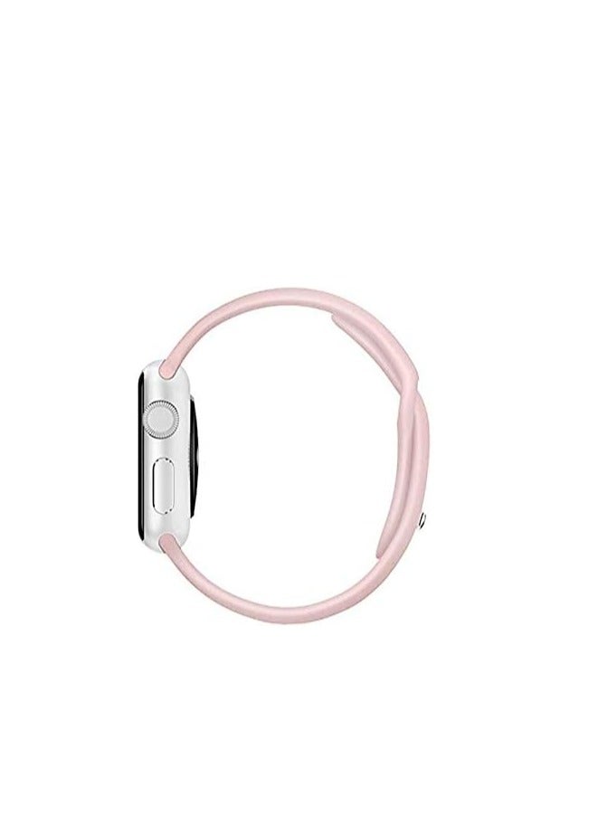 ten.tech Ten Tech Silicone Sport Band for Apple Watch Ultra/Ultra 2 49mm 45mm 44mm 42mm, Waterproof Soft Silicone Sports Band for iWatch Ultra SE 8/7/6/5/4/3/2/1, Light pink - Image 3