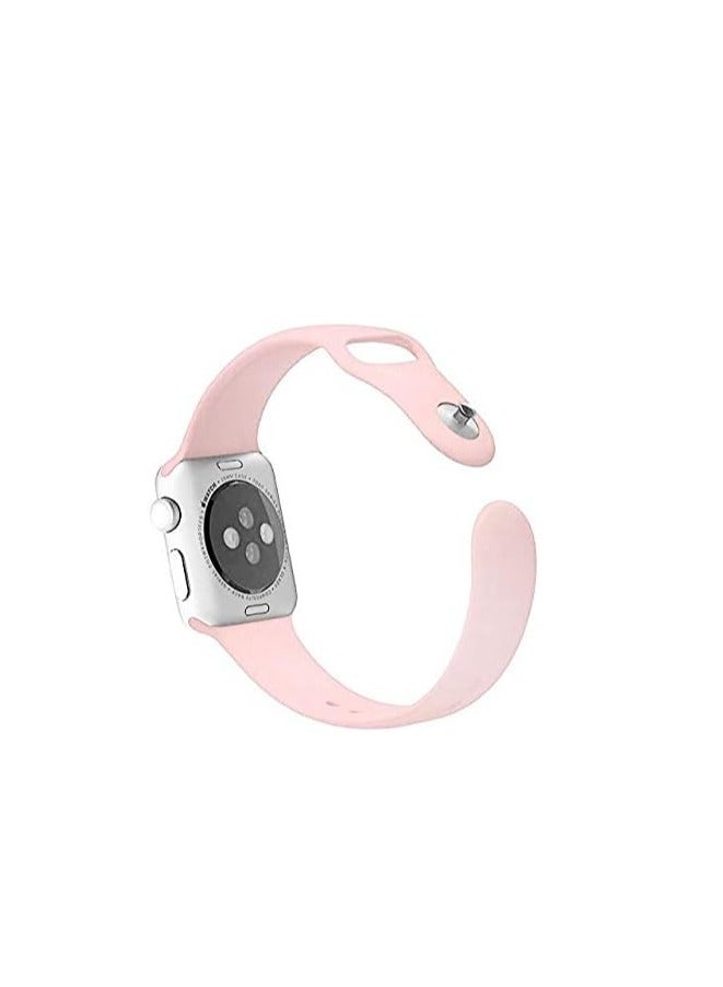 ten.tech Ten Tech Silicone Sport Band for Apple Watch Ultra/Ultra 2 49mm 45mm 44mm 42mm, Waterproof Soft Silicone Sports Band for iWatch Ultra SE 8/7/6/5/4/3/2/1, Light pink - Image 4