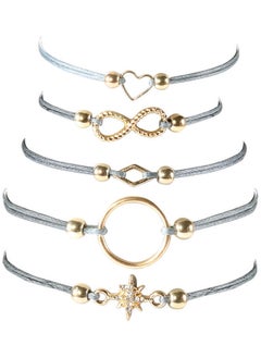 5-Piece Geometry Star Design Fashion Bracelets Set