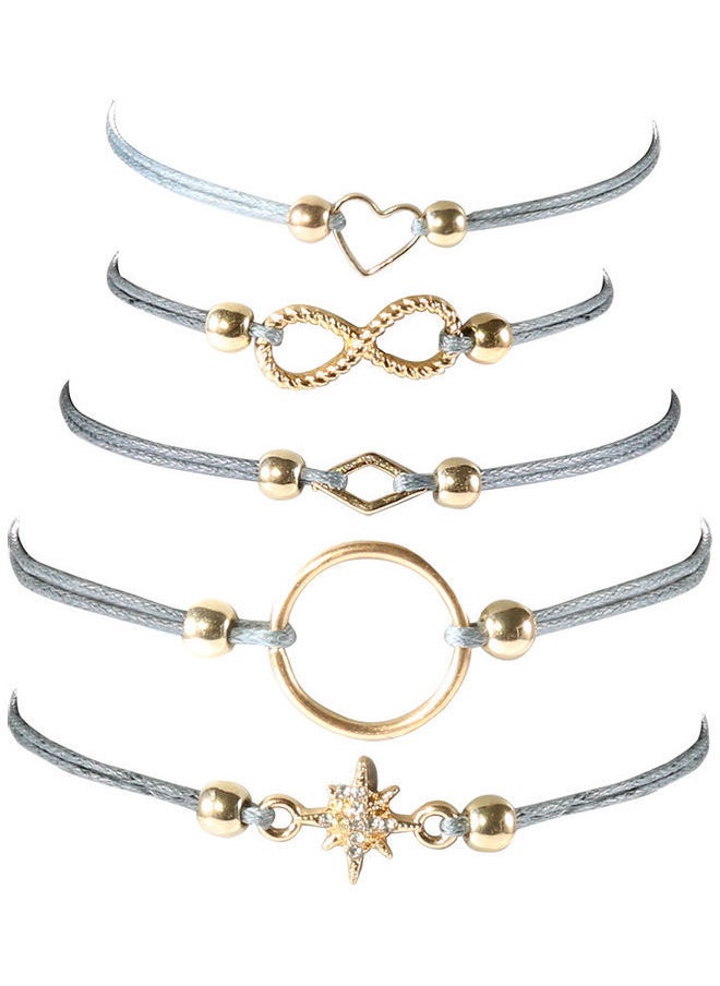 NIBEMINENT - 5-Piece Geometry Star Design Fashion Bracelets Set - Image 1
