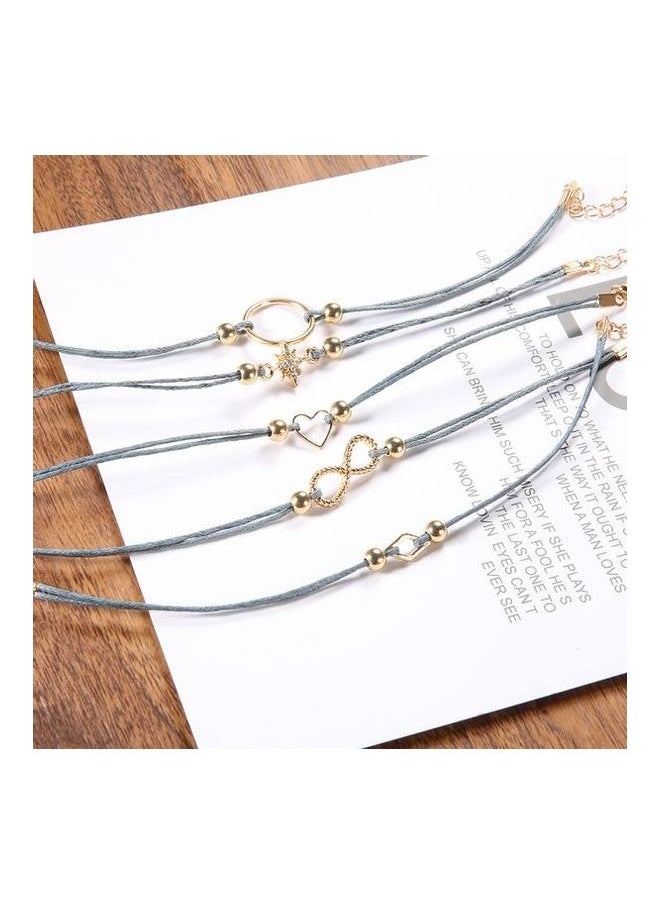 NIBEMINENT - 5-Piece Geometry Star Design Fashion Bracelets Set - Image 1